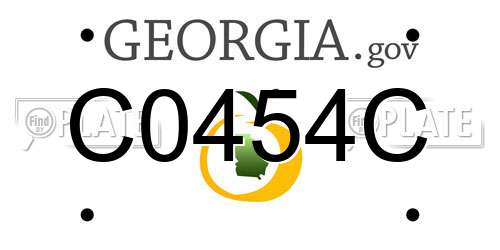 C0454C Georgia License Plate