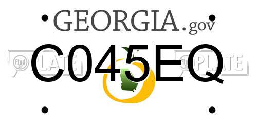 C045EQ Georgia License Plate