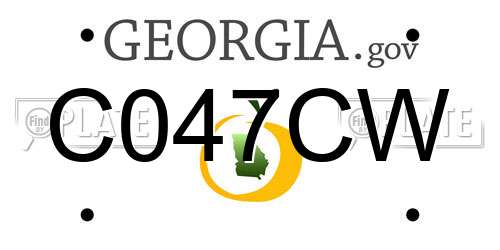 C047CW Georgia License Plate