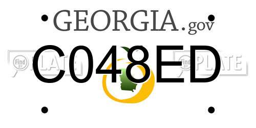 C048ED Georgia License Plate