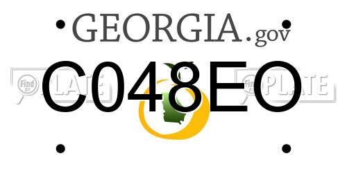 C048EO Georgia License Plate