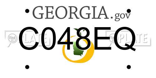 C048EQ Georgia License Plate