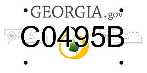 C0495B Georgia License Plate
