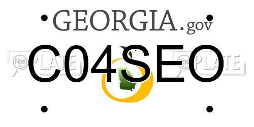 C04SEO Georgia License Plate