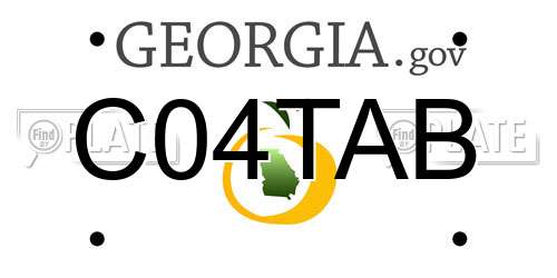 C04TAB Georgia License Plate