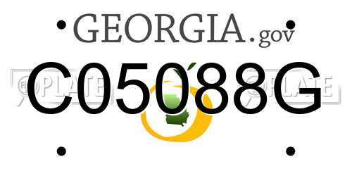 C05088G Georgia License Plate