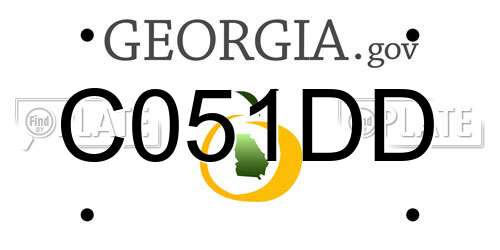 C051DD Georgia License Plate