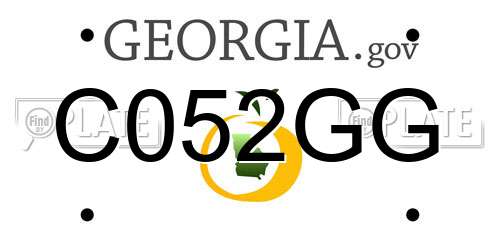 C052GG Georgia License Plate