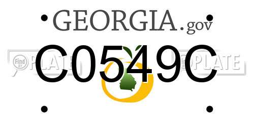 C0549C Georgia License Plate