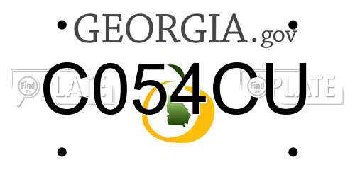 C054CU Georgia License Plate
