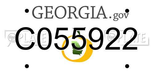 C055922 Georgia License Plate
