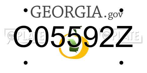 C05592Z Georgia License Plate
