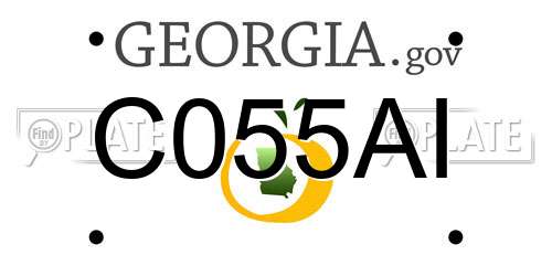 C055AI Georgia License Plate