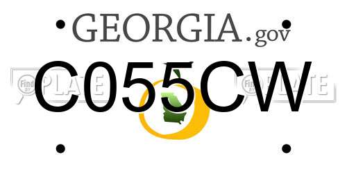 C055CW Georgia License Plate