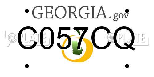 C057CQ Georgia License Plate