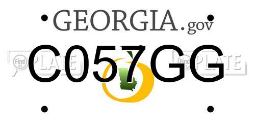 C057GG Georgia License Plate