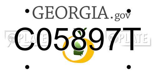 C05897T Georgia License Plate