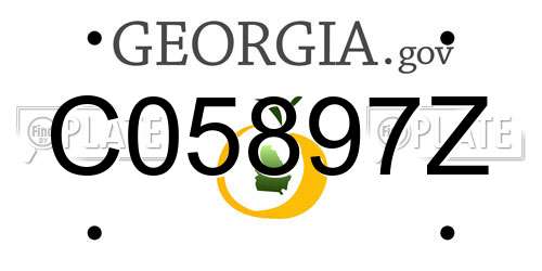 C05897Z Georgia License Plate