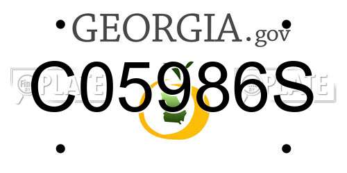 C05986S Georgia License Plate