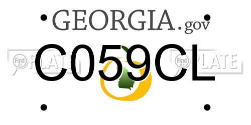 C059CL Georgia License Plate