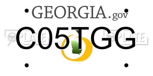 C05TGG Georgia License Plate