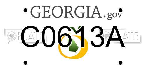 C0613A Georgia License Plate