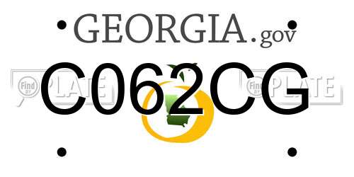C062CG Georgia License Plate
