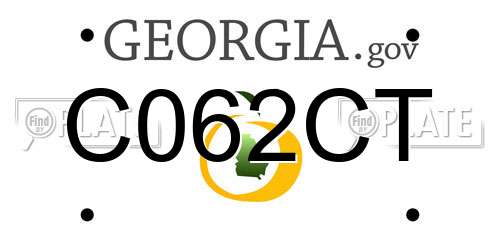 C062CT Georgia License Plate