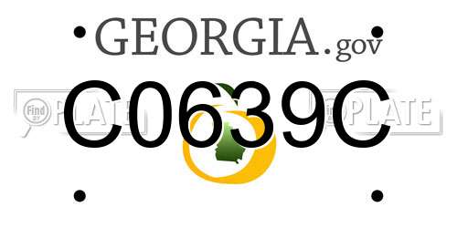 C0639C Georgia License Plate