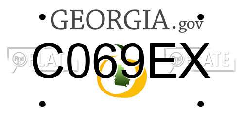 C069EX Georgia License Plate