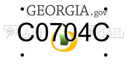 C0704C Georgia License Plate