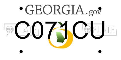 C071CU Georgia License Plate