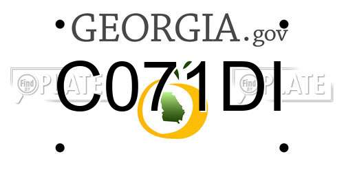 C071DI Georgia License Plate