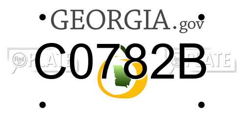 C0782B Georgia License Plate