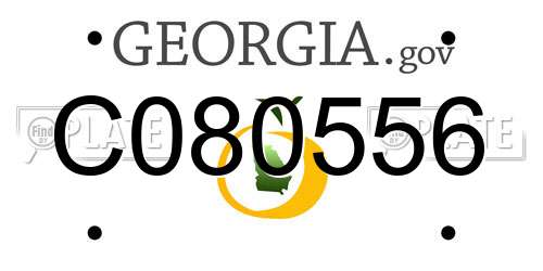 C080556 Georgia License Plate