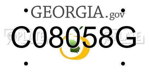 C08058G Georgia License Plate