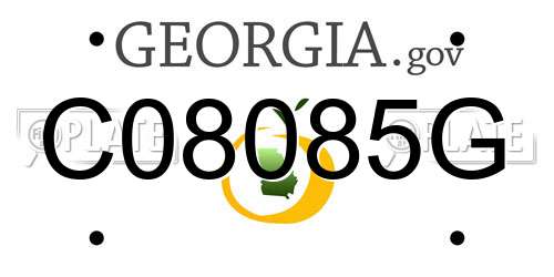 C08085G Georgia License Plate
