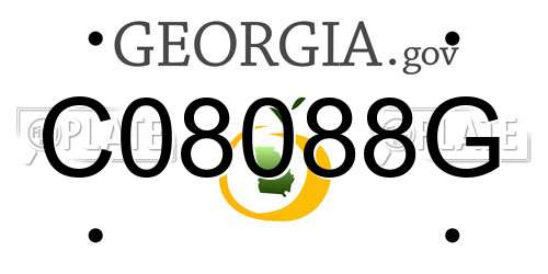 C08088G Georgia License Plate