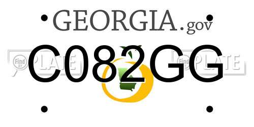 C082GG Georgia License Plate