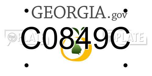 C0849C Georgia License Plate