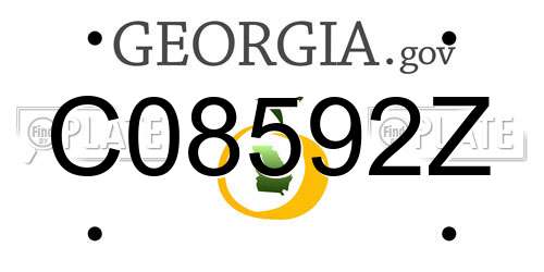 C08592Z Georgia License Plate