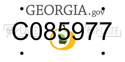 C085977 Georgia License Plate
