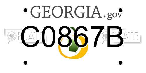 C0867B Georgia License Plate
