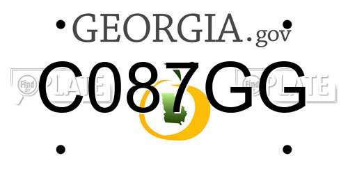 C087GG Georgia License Plate