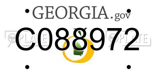 C088972 Georgia License Plate