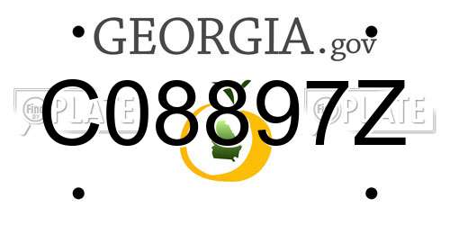 C08897Z Georgia License Plate