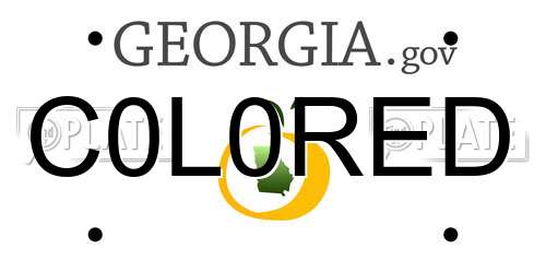C0L0RED Georgia License Plate