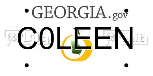 C0LEEN Georgia License Plate