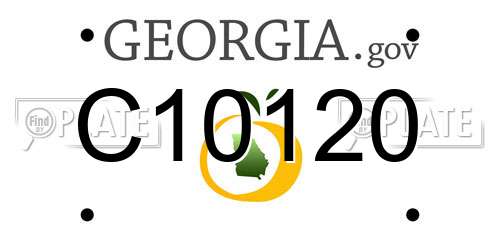 C10120 Georgia License Plate