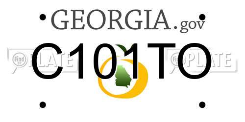 C101TO Georgia License Plate